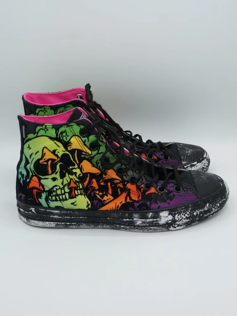 Converse Chuck Taylor All Star Pro High Top Rainbow Skull Sneakers Men's Size 8